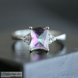 925 Sterling Silver Mystic Topaz Ring Ring Size 7