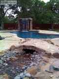 StoneBrick and cement workout door living spaces