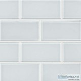 Ice White 3X6 Glass Subway Tile