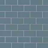 Harbor Gray 3X6 Glass Subway Tile