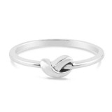 SILVER RING-KNOTTED PETITE