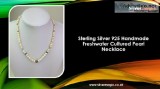 Sterling Silver 925 Handmade Freshwater Cultured Pearl Necklace