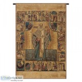 BUY SAINT NICHOLAS WITH LUREX ITALIAN TAPESTRY WALL HANGING