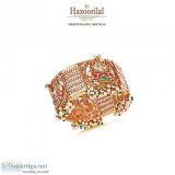 Designed gold bangles online in India