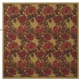 Chrysanthemum Bordo II Belgian Tapestry Throw