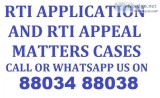 RTI Application and RTI Appeal Application Services Call 88034 8