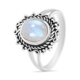 STERLING SILVER MOONSTONE RING-LOVE and LIFE