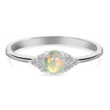 GENUINE OPAL 925 STERLING SILVER OPAL RING-SILK