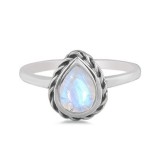 SILVER MOONSTONE RING-PURITY DROP