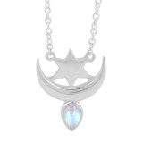 925 SILVER MOONSTONE NECKLACE-SINUS