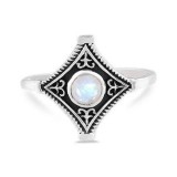 SILVER MOONSTONE RING-CLASSIC GRAZIA