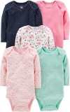 Simple Joys by Carter s Baby Girls  5-Pack Long-Sleeve Bodysuit