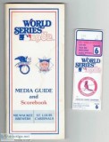 1982 World Series Ticket G6 and Media Guide Scorebook Brewers v 