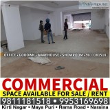 Retail Showroom Space for Rent in Kirti Nagar