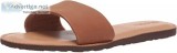 Volcom Women s Simple Synthetic Leather Strap Slide Sandal