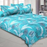 Rejuvenate Your Bedroom With Blue Foliage Bed Sheet