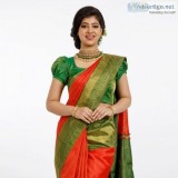 Bridal Silk Saree - Chilli Red Banarasi Silk Saree