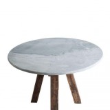 Zafia White Marble Round Table Top  ChicParadisLux