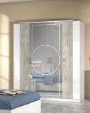 Corrina Stuning Italian White GLoss 4 Door Wardrobe