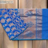 Midnight Blue Banarasi Kathan Silk Saree