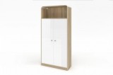 Buy White Gloss And Sonoma Office Cabinet