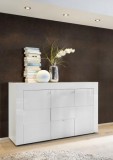 Dionne White Gloss 2 door 3 drawer sideboard