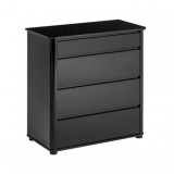 Armin Black High Gloss 4 Drawer Chest of Drawers