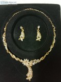 Golden Stone Necklace Set