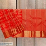 Chilli Red Colour Traditional Bavanji Saree