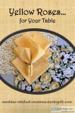 Yellow Roses Handcrafted Placemat and Napkin Set