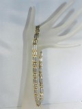 Beautiful Handmade Vintage Heavy Two-Tone Silver Brass-Gold Stat