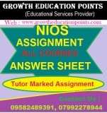 NIOS SOLVED HANDWRITTEN ASSIGNMENT FILE 2021-22 ALL SUBJECTS