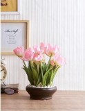 Select unique designs of big flower vase for living room at wood