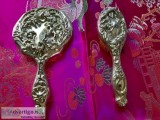 Antique Sterling Silver Brush and Mirror