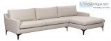 Sunpan Andie Sofa Chaise Davis Beige  Modern Chaise Lounge Colle