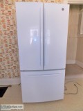 White GE French Door Refrigerator