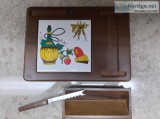 MID CENTURY CHEESE and CRACKER BOARD TRAY SERVER