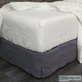 Order Chalk Color Linen Fitted Sheet At Linenshed.com.au