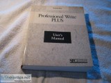 WINDOWS Professional Write PLUS &ndash User&rsquos Manual and In