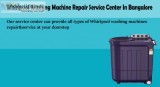 Whirlpool washing machine service center in bangalore