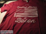 New Size Large Tee Shirt &quotUnited States of Bacon"