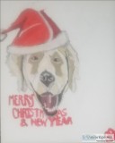 Golden Retriever In Holiday Spirit GG &ndash 8&Prime x 10&Prime 