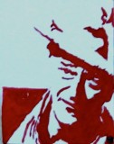 Actor John Wayne In Crimson GG &ndash 8&rdquo x 11&rdquo Paintin