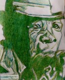 Johnny Lee Hooker 4 GG &ndash 8&Prime x 11&Prime Colored Pencil