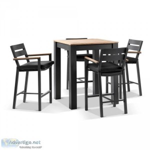 Shop Wicker Outdoor Aluminium Bar Table and Stools  Australia