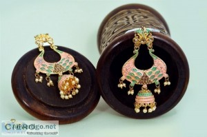 Best meenakari earrings online by ciero jewels