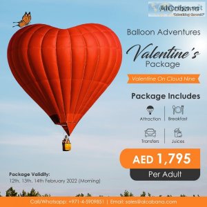 Balloon adentures valentine?s package ? valentine on cloud nine