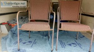 2 study solid patio chairs