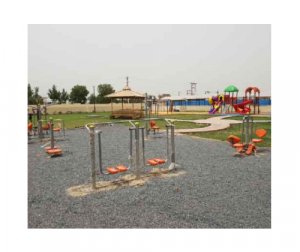 Open park exercise equipment