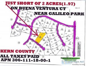 1.97 ACRE LOT NEAR GALILEO PARK LOCATED ON BUENA VENTURA CT. IN 